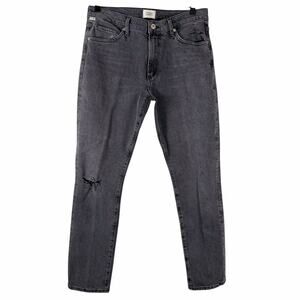 Citizen Of Humanity Premium Vintage Straight Slim Jeans Black Distressed Size 28